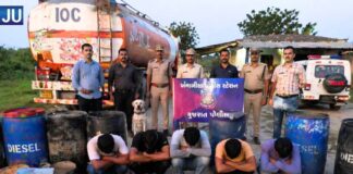ખંભાળીયા: કરોડોની ડીઝલ ચોરીનો ભાંડાફોડ, ટેન્કર ડ્રાઈવર ગેંગ ઝડપાઈ
