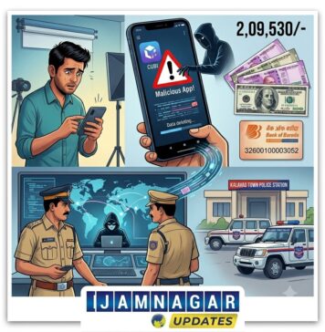 કાલાવડ: યુવાનને એપ્લિકેશન ડાઉનલોડ કરવી ભારે પડી: ફોન હેક થયો, બે બેંક ખાતા સાફ