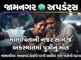 ખંભાળિયા: બે કાર વચ્ચે ટક્કર, માતા પિતાની નજર સામે જ પુત્રીનું મોત, આહીર પરિવારમાં શોક